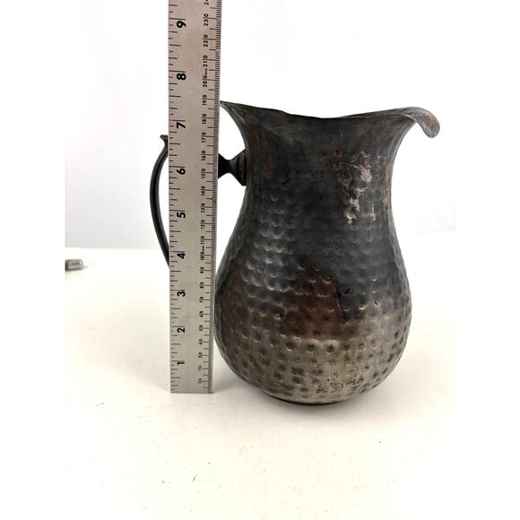 Vintage Hammered Pewter Jug Pitcher - Picture 14 of 15